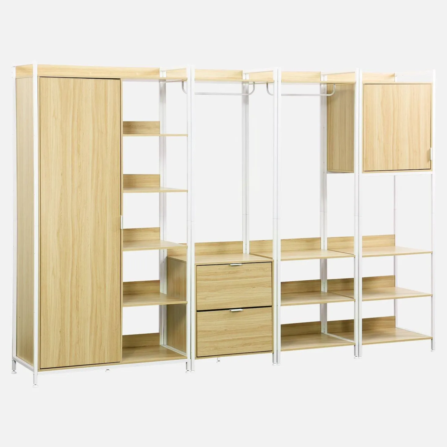 Kit de roupeiro modular com 4 elementos