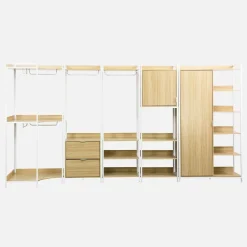 Kit de roupeiro modular com 5 elementos