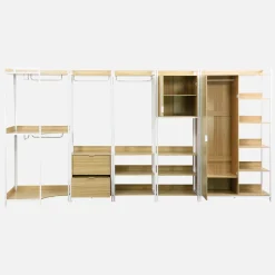 Kit de roupeiro modular com 5 elementos