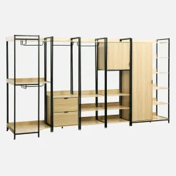 Kit de roupeiro modular com 5 elementos