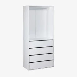 Kit de roupeiro modular com 3 elementos