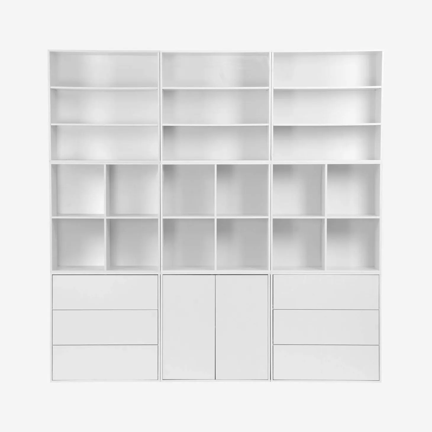 Kit prateleira, estante modular decorativa madeira, 9 elementos