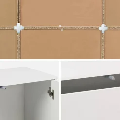 Kit prateleira, estante modular decoração madeira, 9 elementos