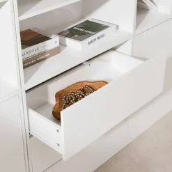 Kit prateleira, estante modular decoração madeira, 9 elementos