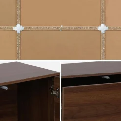 Kit prateleira, estante modular decoração madeira, 9 elementos