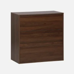 Módulo de armazenamento decor madeira, 3 gavetas