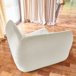 Módulo de canto em tecido bouclé, 1 lugar