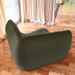Módulo de canto em tecido bouclé, 1 lugar