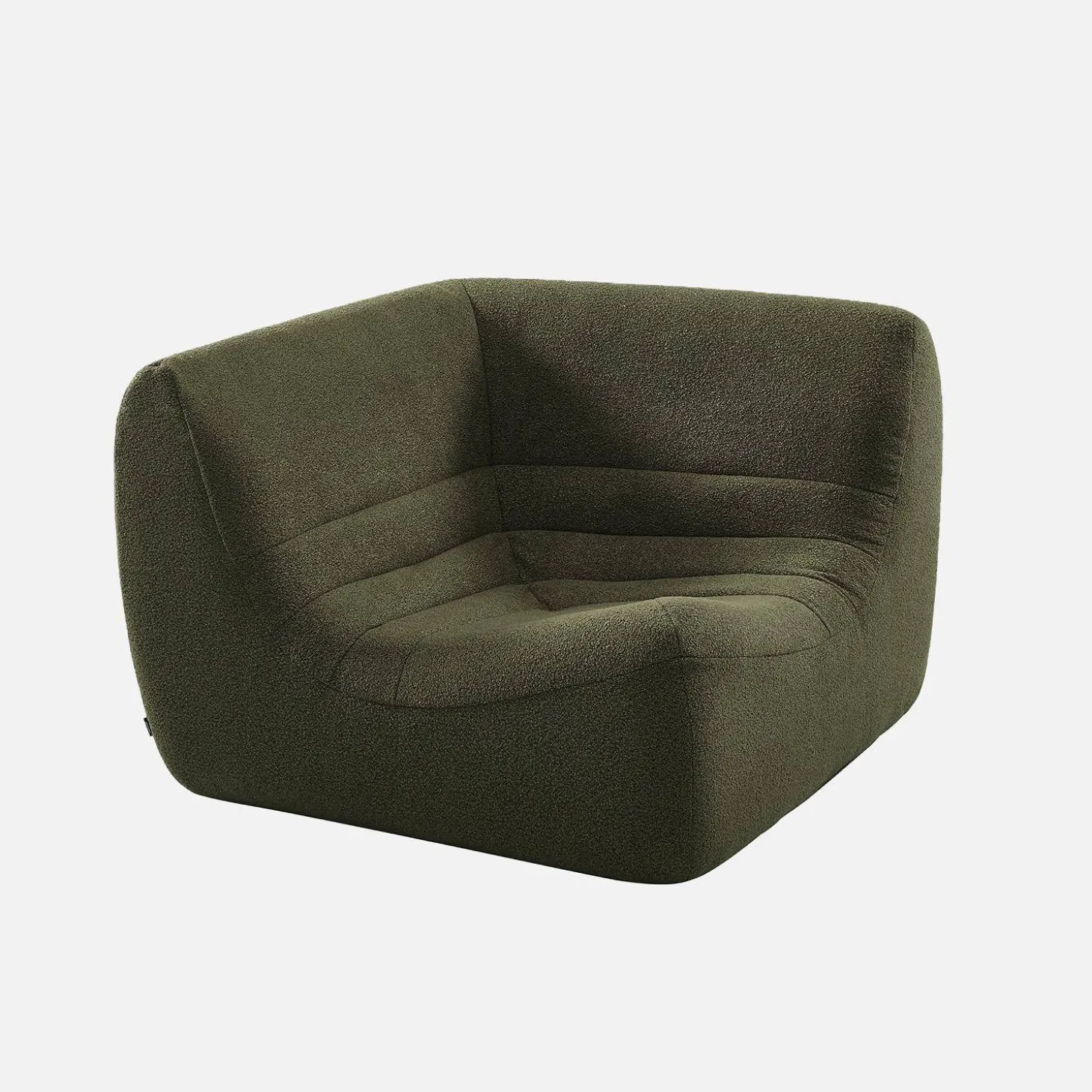 Módulo de canto em tecido bouclé, 1 lugar
