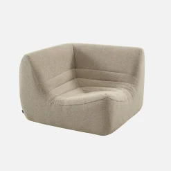Módulo de canto em tecido bouclé, 1 lugar