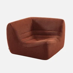 Módulo de canto em tecido bouclé, 1 lugar
