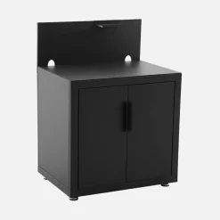 Módulo de cozinha exterior em aço com 2 portas e 1 gancho, 80cm