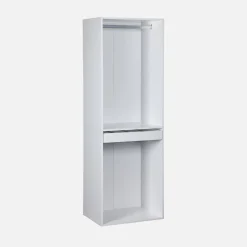 Módulo de guarda-roupa com espaço para pendurar e suporte para calças