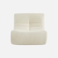 Módulo de sofá modular em tecido bouclé