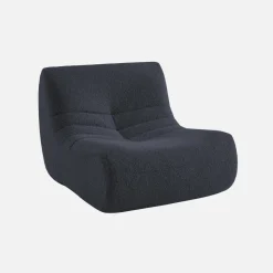 Módulo de sofá modular em tecido de efeito alpaca