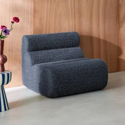 Módulo de sofá modular em tecido efeito alpaca, 1 lugar