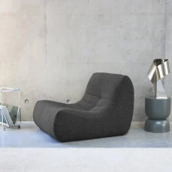 Módulo de sofá modular em tecido bouclé
