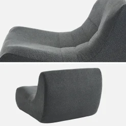 Módulo de sofá modular em tecido bouclé
