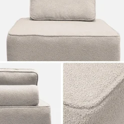 Módulo para sofá modular em boucle, 1 lugar
