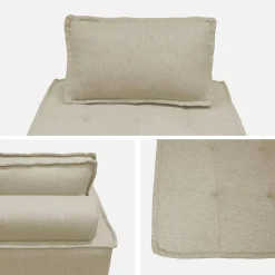 Módulo para sofá modular em tecido estofado