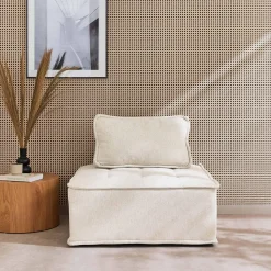 Módulo para sofá modular em tecido estofado