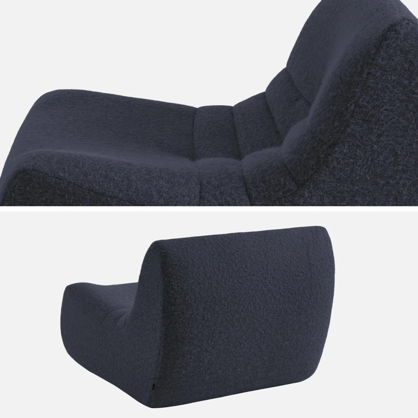 Módulo para sofá modular em tecido efeito alpaca, set de 3