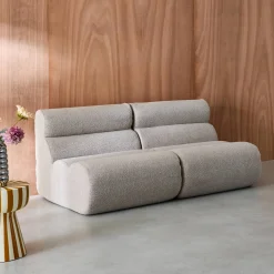 Módulo para sofá modular em tecido bouclé, set de 2