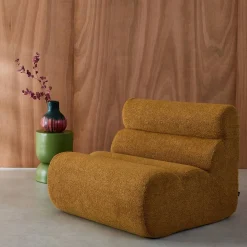 Módulo para sofá modular em tecido bouclé