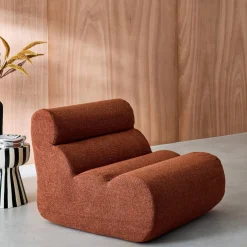 Módulo para sofá modular em tecido bouclé