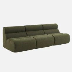 Módulo para sofá modular em tecido bouclé, set de 3
