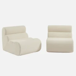 Módulo para sofá modular em tecido bouclé, set de 2