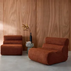 Módulo para sofá modular em tecido bouclé, set de 2