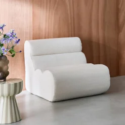 Módulo para sofá modular em tecido bouclé