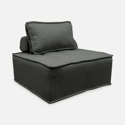 Módulo para sofá modular em tecido estofado