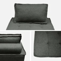Módulo para sofá modular em tecido estofado