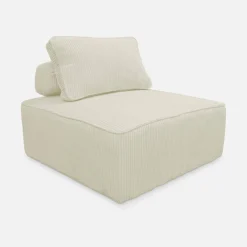 Módulo para sofá modular em veludo canelado