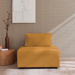Módulo para sofá modular em veludo canelado