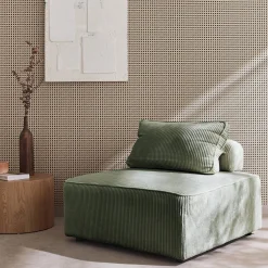Módulo para sofá modular em veludo canelado