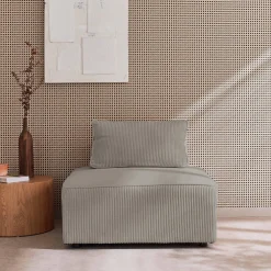 Módulo para sofá modular em veludo canelado