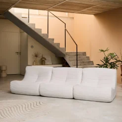 Módulo para sofá modular em veludo canelado, 3 lugares