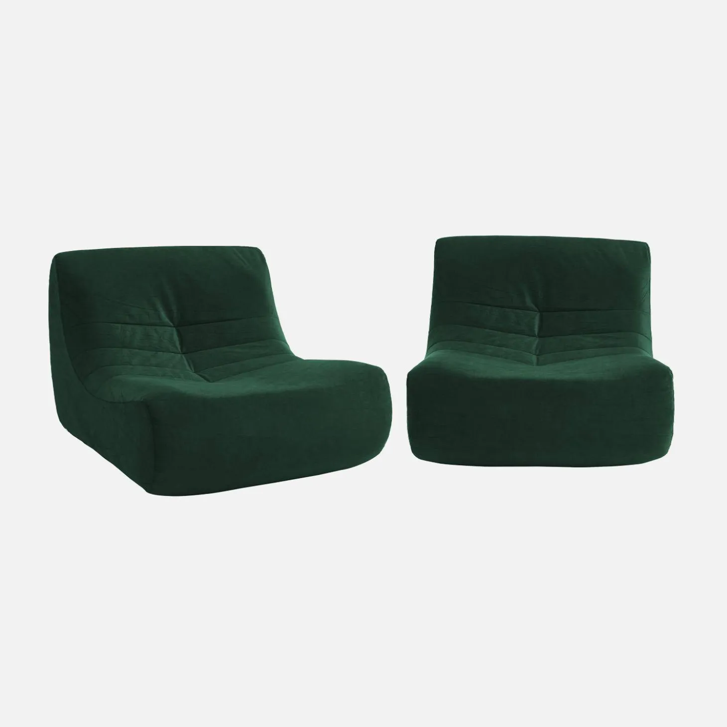 Módulo para sofá modular em veludo, set de 2