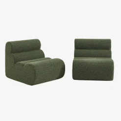 Módulos para sofá modular em tecido efeito alpaca, 2 lugares