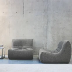 Módulos para sofá modular em tecido bouclé, 2 lugares