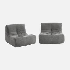 Módulos para sofá modular em tecido bouclé, 2 lugares