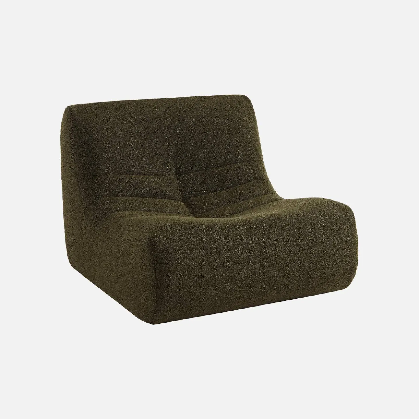 Módulos para sofá modular em tecido bouclé, 2 lugares