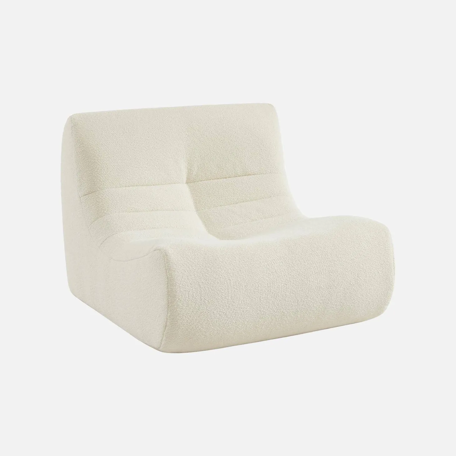 Módulos para sofá modular em tecido bouclé, 2 lugares