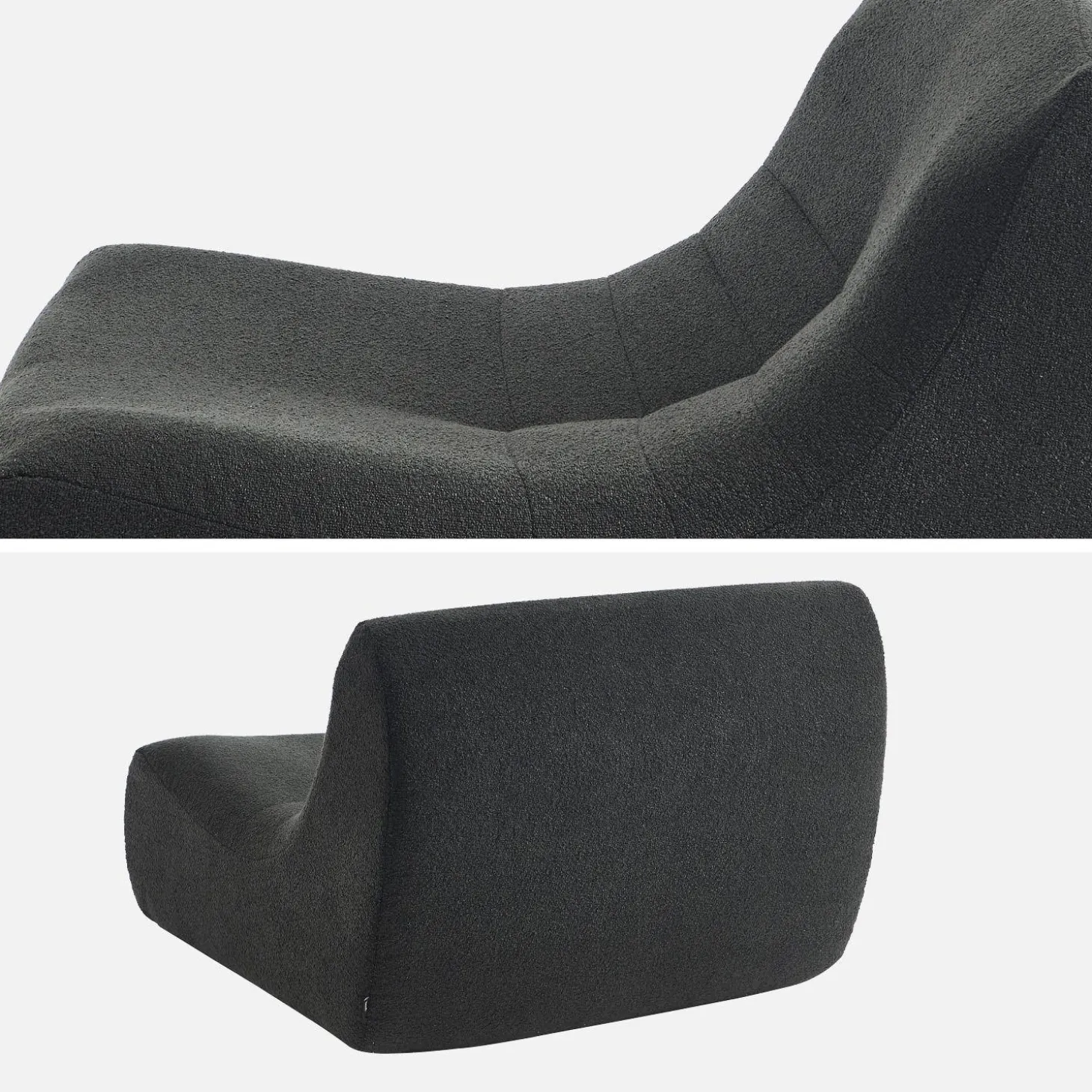 Módulos para sofá modular em tecido bouclé, 2 lugares