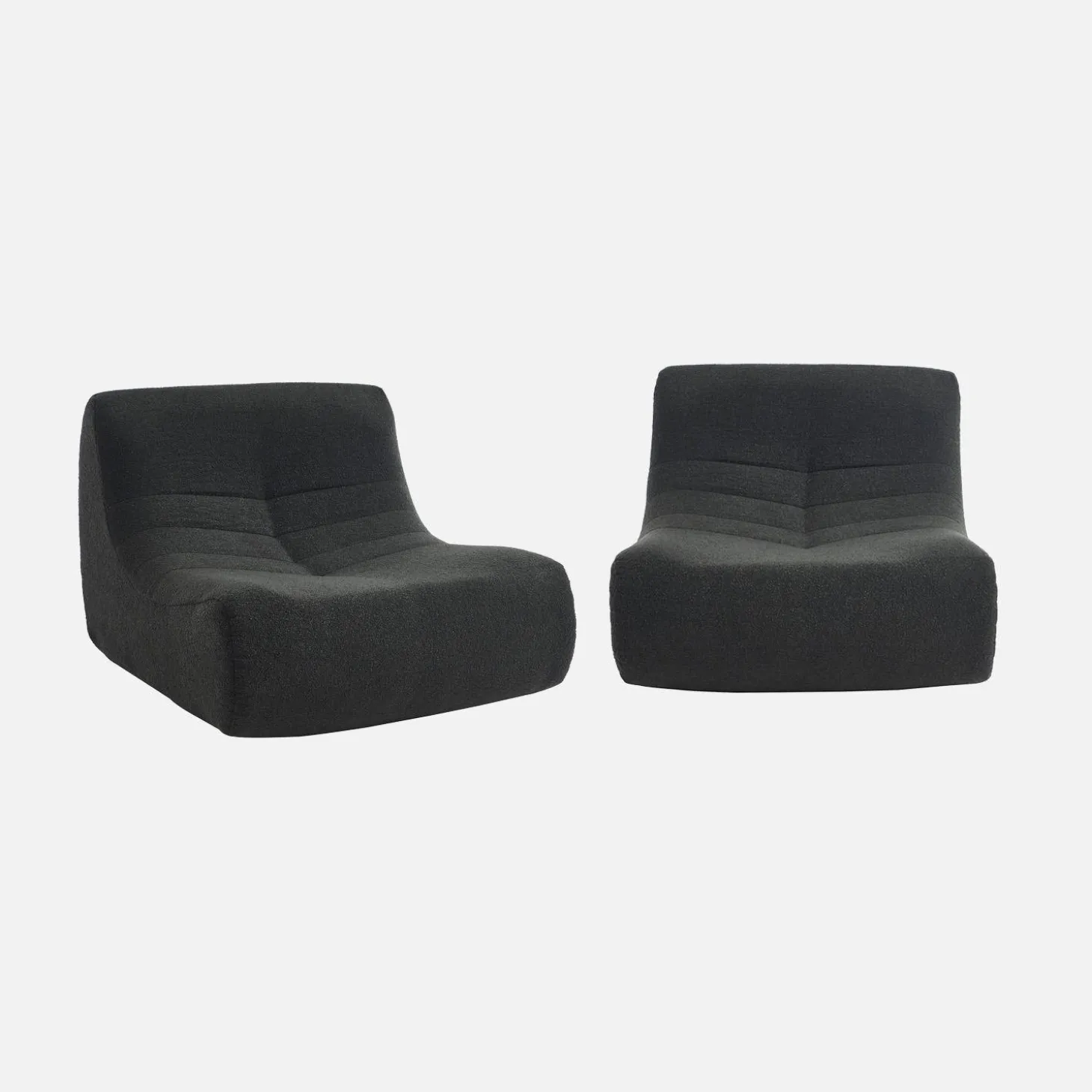 Módulos para sofá modular em tecido bouclé, 2 lugares