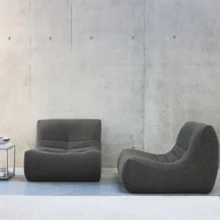 Módulos para sofá modular em tecido bouclé, 2 lugares