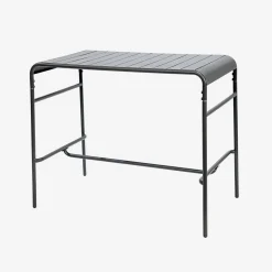 Mesa alta de jardim bistrô em aço, 4 lugares, 120cm